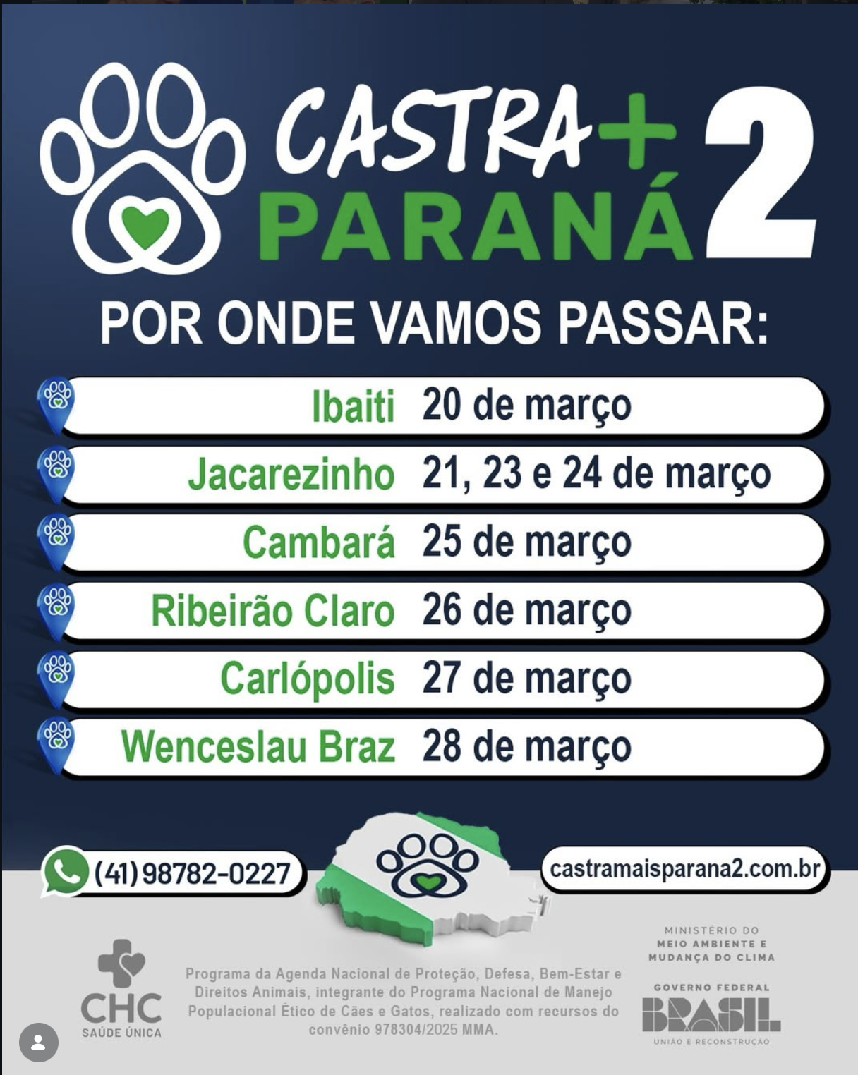 Delegado Amir Salmen apoia chegada do programa Castra+ Paraná 2 na região